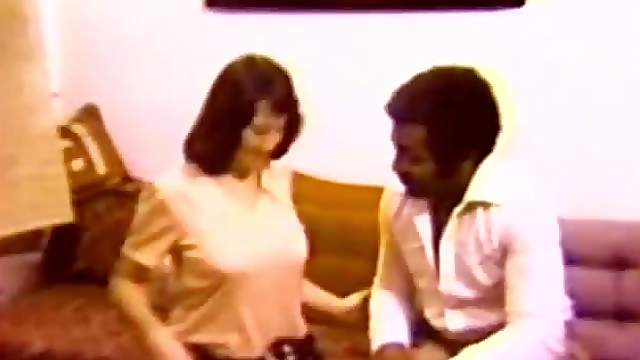 Busty Lesbian Sucks Cock and Gets Fucked in a Classic Interracial Threesome
