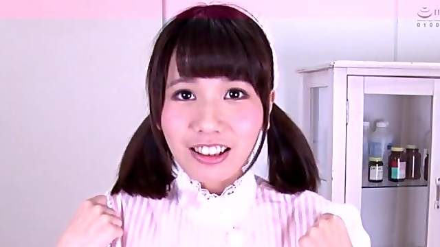 Amateur Japanese nurse drops her panties and grinds of a patient