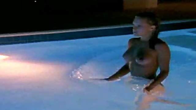 Julie Clarke Swims In A Pool With No Clothes At All On