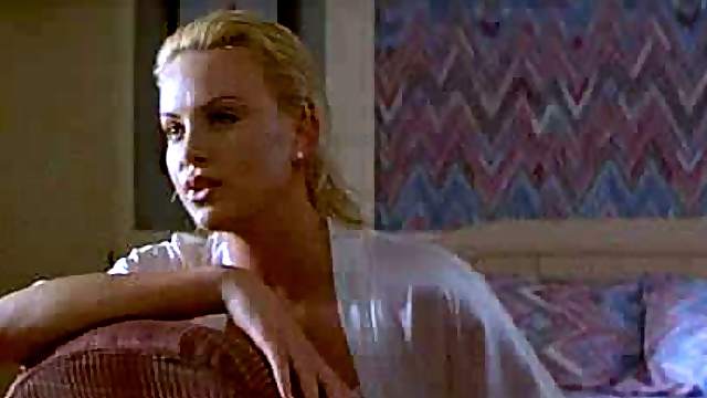 Mesmerizing Charlize Theron Wearing Super Sexy Wihte Lingerie