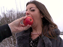 Closeup POV video of amateur Mary Jane giving head and riding it
