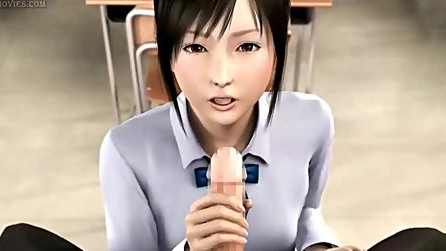 Sweet animated tasting a cock