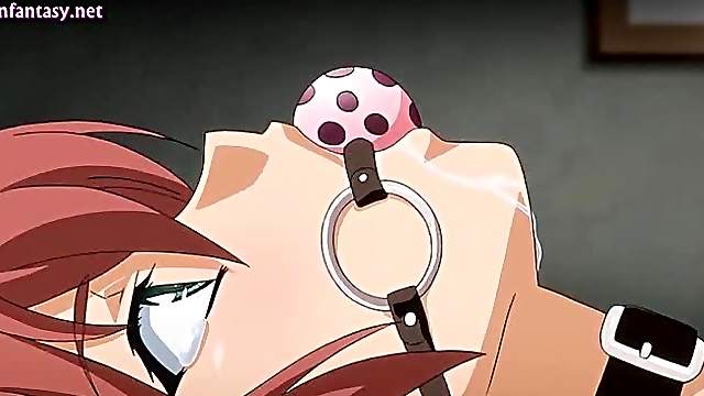 Anime lesbians playing with strapon