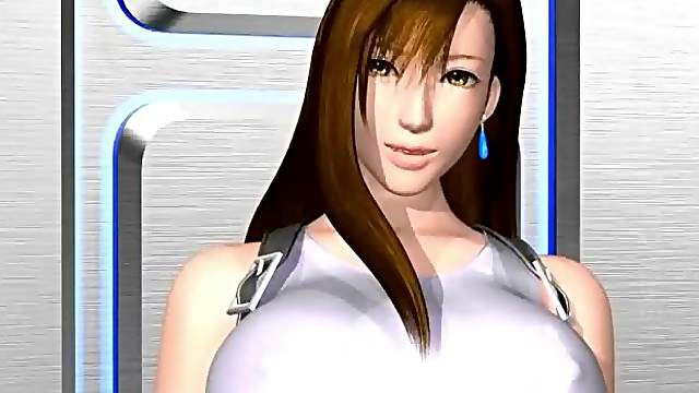 Horny 3D hentai bitch gives boobjob