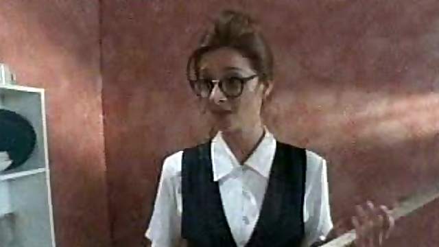 Susannah Devereux In a Leather Outfit Has Some BDSM Fun With a Guy