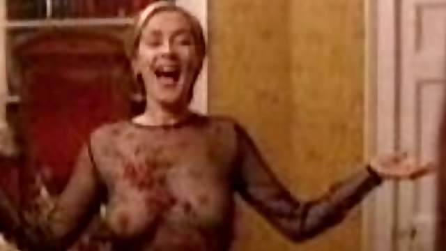 Alexandra Gilbreath with a Sexy See-Through Dress
