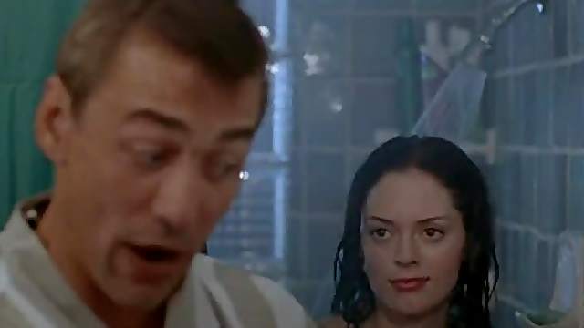 Brunette Rose McGowan Invites a Guy To Shower with Her