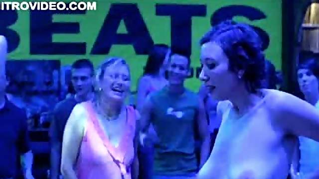 Party Girls Darina Dujmic and Ursula Strauss Stripping In a Night Club