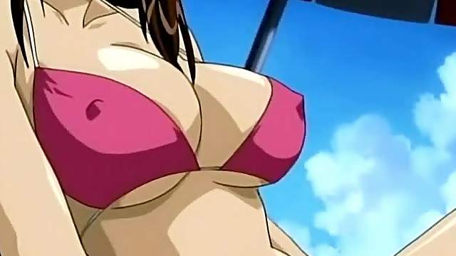 Anime sex slave in ropes pussy drilled hard in group