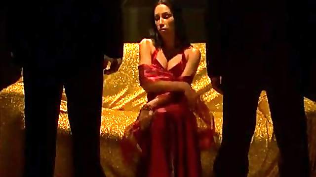Gorgeous Mya Diamond gets fucked rough by two gentlemen