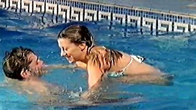 Super Hot Brunette Claire Goose Swimming In a Sexy Bikini