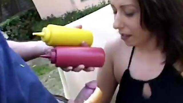 Sweet Mia Domore Shares A Food Fetish With A Lusty Guy In A Reality Video
