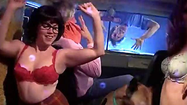 Hot Babes Carmen Llywelyn and Jane Silvia Get High and Start Stripping