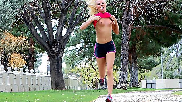 Sweet Heather Masturbates Outdoors In A Solo Model Video