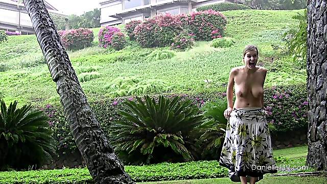 Tasty Danielle Strips Outdoors In Public And Masturbates