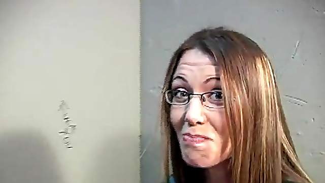 Alicia Allaghatti shows her natural tits and licks a gloryhole BBC