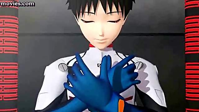 Teen animated doll licking a dick