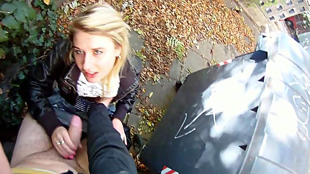 Amazing Blonde Goes Really Hardcore In A Public Place
