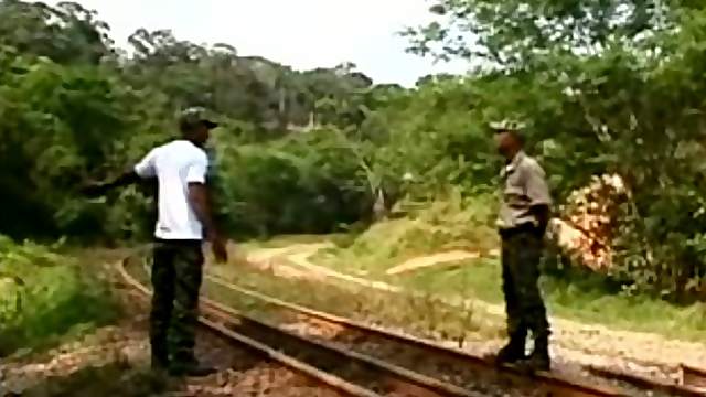 A couple of gay military guys on a mission take a break and fuck