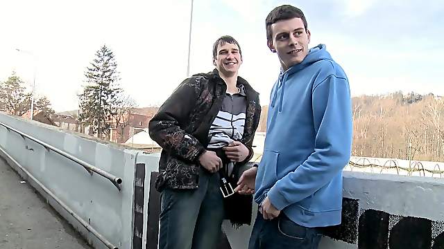 John and his gay buddy enjoy some naughty rear banging outdoors