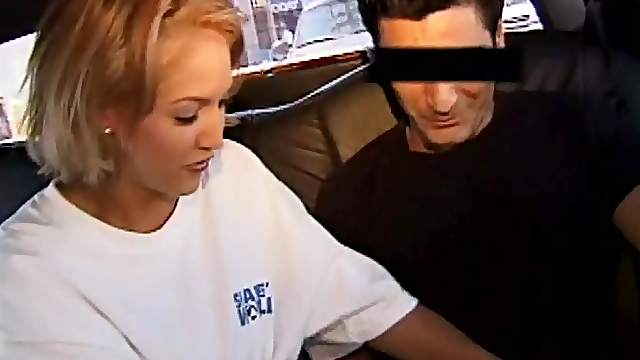 Car fucking scene along babe giving superb handjob and shows pussy