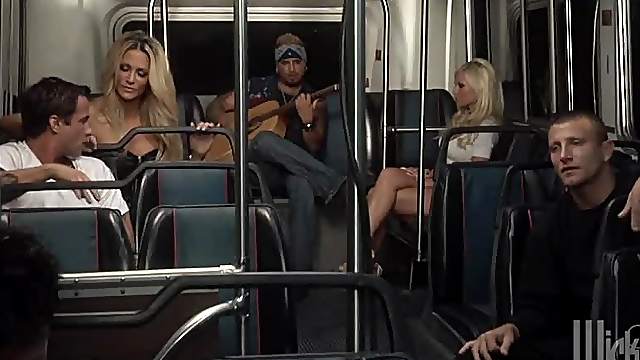 Blonde MILFs Angelina Ashe and Jessica Drake Give Blowjobs In Public