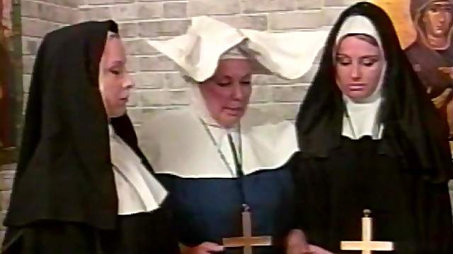Nasty nun gets her butt spanked in a parody sex video