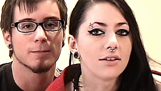 Sex with his pierced punk girlfriend is passionate