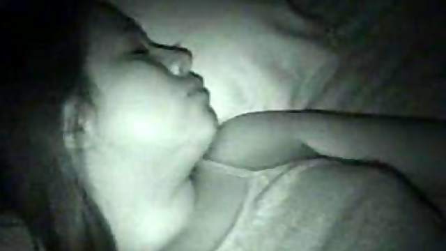 Her cute pussy got fucked in the dark night