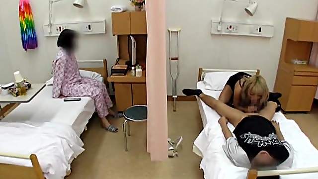 Japanese bitch seduces a man and fucks him in a hospital ward