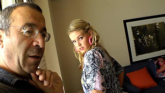 Attractive blonde with long hair getting superb rim job before masturbating in reality shoot