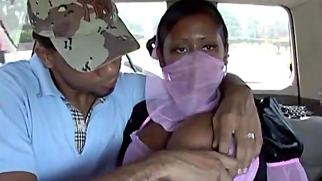 Horny Arab babe with big tits hooks a street guy for Hardcore fuck