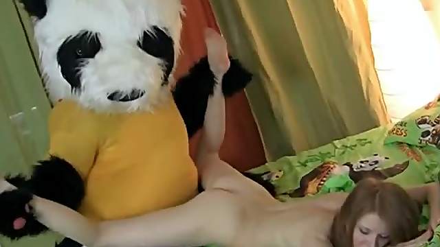 Fun fucking with a big toy bear
