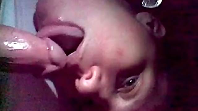 Homemade POV with amateur hussy sucking a weiner indoors
