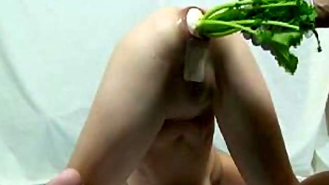 Kinky blond bitch gets her cunt fisted and stuffed with some veg