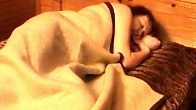 A dude films his chubby mature wife flashing her shaved cunt