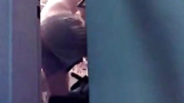 A dude gets naked in the bathroom and gets caught on a hidden cam