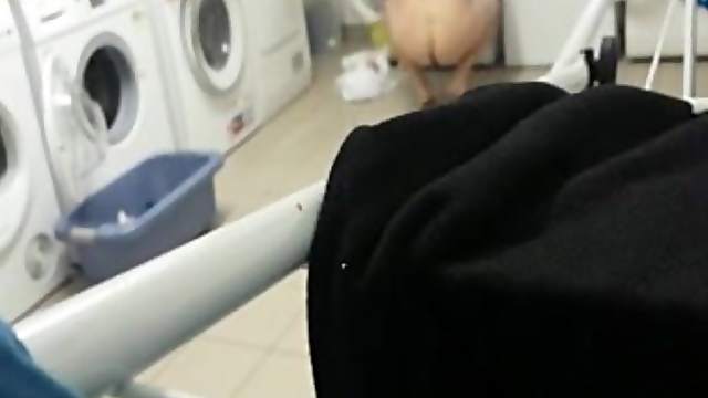 Nude girl gets caught on a hidden cam in the laundry