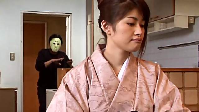 Japanese hottie Yuzuru gets fondled and fucked by her hubby