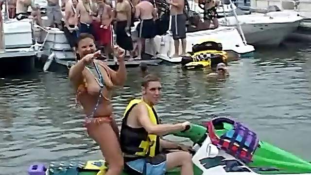 Nasty chicks don't mind to show their boobs in public