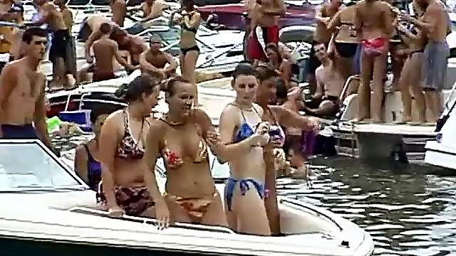 Naturally busty skanks flash their boobs in public