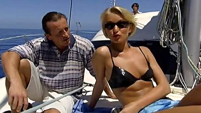 Double Treatment Under The Sun For Blonde Tina Wagner