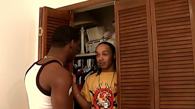 Black gay couple make hot love with each other