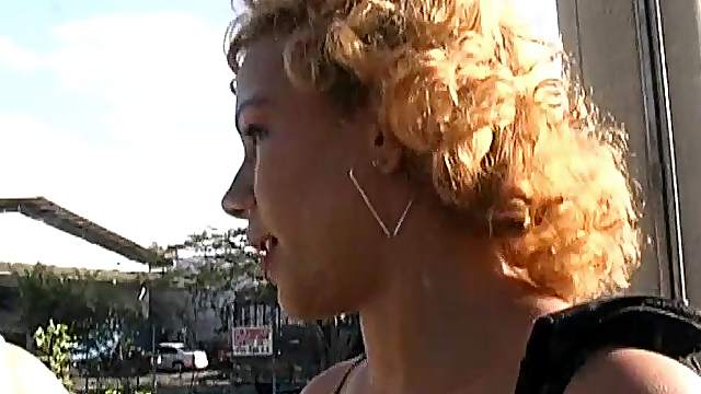 Wavy haired amateur gets her pussy teased with a toy then slammed hardore