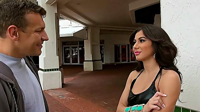 Flirtatious sexy woman meets a man who treats her right