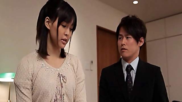 Humiliating a Japanese slut while fucking her pussy and mouth