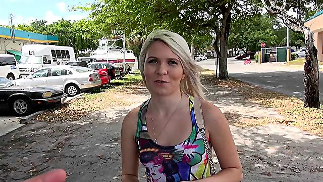 Tiny tits blonde Olivia Kasady picked up and fucked hard in a POV