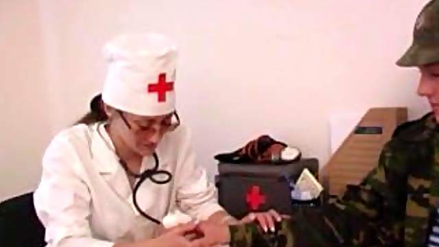 He has a big cock to fuck the horny nurse with