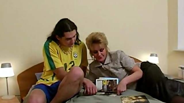 Classy Russian blonde MILF sucking a cock like a slut