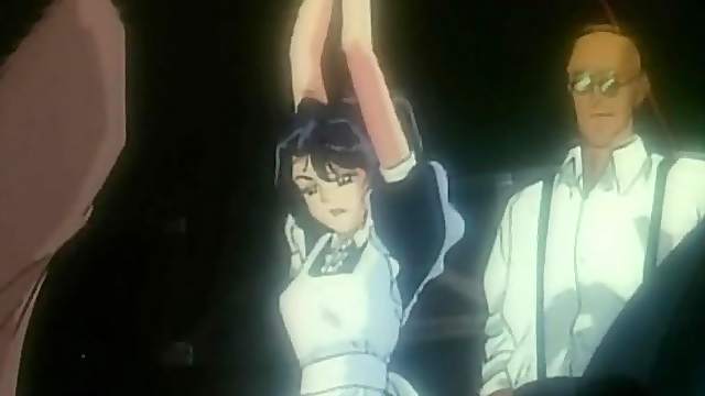 Bondage hentai maid hard poked